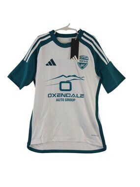 Adidas Arsenal Youth Soccer Jersey White/Teal Aeroready Size 11-12 Years #19
